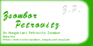 zsombor petrovitz business card